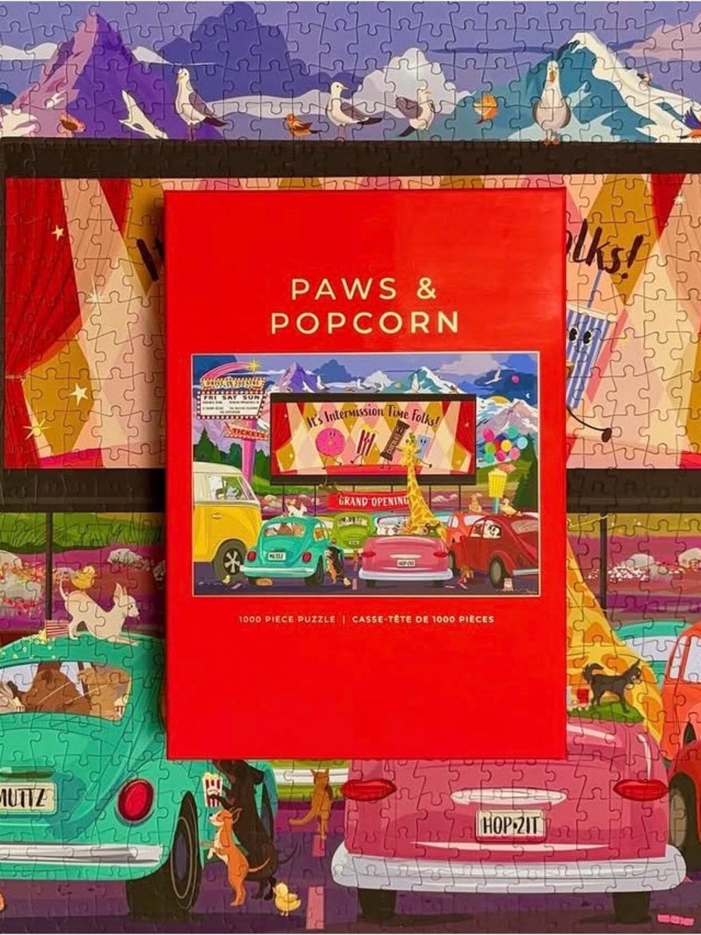 Paws & Popcorn 1000-Piece Puzzle - Hobbry